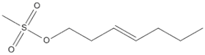 Molecular Structure of 105281-65-0 (3-Hepten-1-ol, methanesulfonate, (E)-)